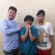 ピンネタライブ「筒子（ピンズ）～R-1の決勝で会いましょう～」を開催する野性爆弾・川島、バッファロー吾郎・竹若、バッドボーイズ佐田。