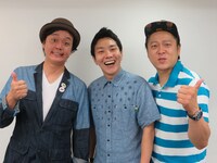 ななめ45°。左から岡安、土谷、下池。