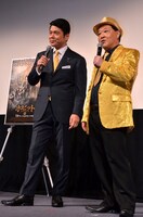（左から）峰竜太、ダチョウ倶楽部・上島。