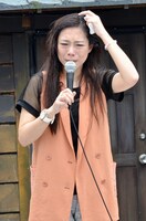 「恐怖のかくれんぼ屋敷」体験直後の椿鬼奴。