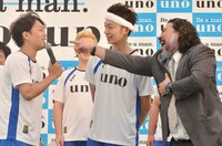 （左から）ライセンス井本、はんにゃ金田、ストロベビー・ディエゴ。