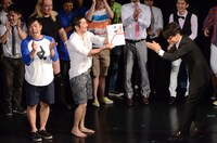 「第3回ニュースタッフプロダクション チャンピオン大会」で1位を獲得した弾丸ジャッキー。