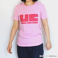 うしろシティ単独ライブ「それにしてもへんな花」Tシャツ（ピンク）着用イメージ。