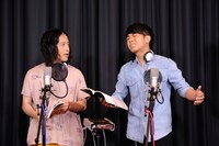 アフレコに挑戦するピース。