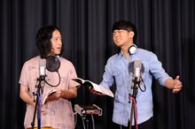 アフレコに挑戦するピース。