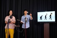公開アフレコイベントの様子。