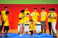 熱湯に「熱くない」とやせ我慢する太田。