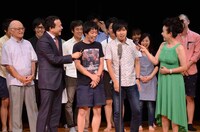 結果発表の様子。