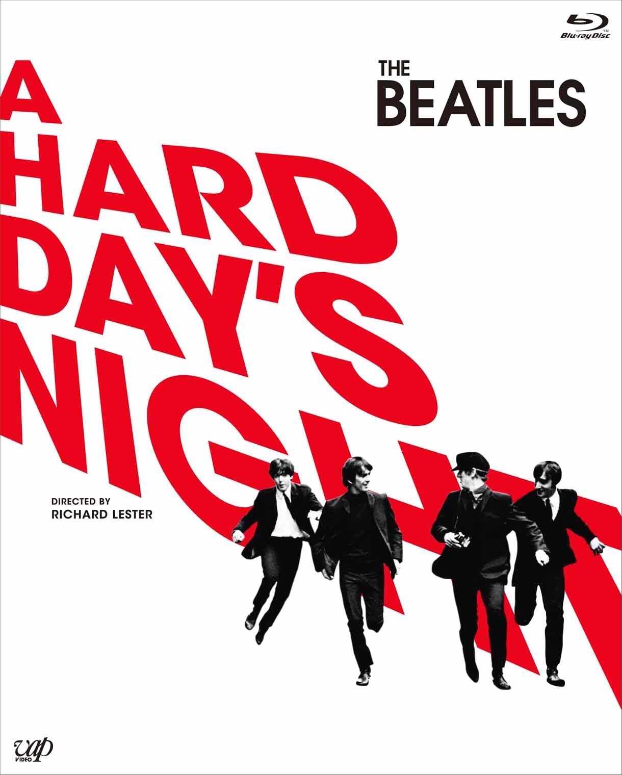 Blu-ray「A HARD DAY’S NIGHT」初回限定盤ジャケット （c)HDN, LLC. All Rights Reserved / Exclusively licensed to TAMT Co., Ltd. for Japan / Distributed by VAP, Inc.