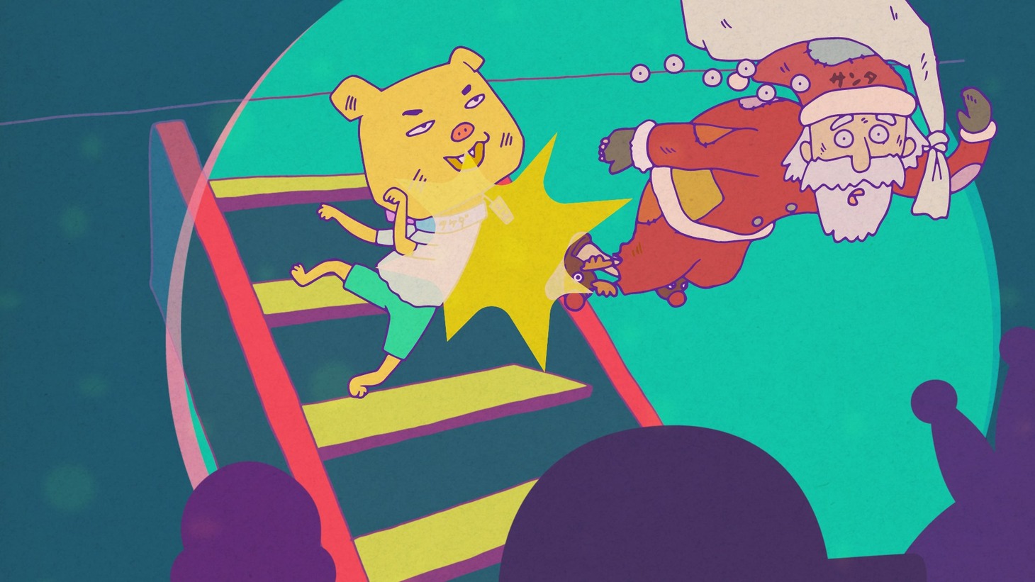 カルビー新CM「カルビーひとくち劇場はじまる篇」のワンシーン。(c)B.T/M.S