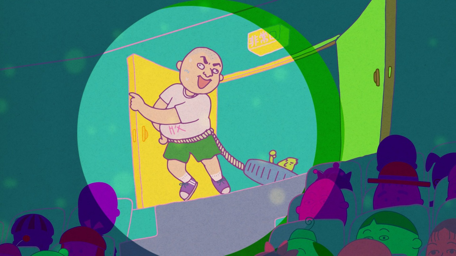 カルビー新CM「カルビーひとくち劇場はじまる篇」のワンシーン。(c)B.T/M.S