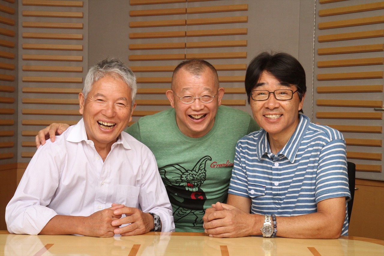「笑福亭鶴瓶 日曜日のそれ」に出演する笑福亭鶴瓶（中央）と、ゲストのあのねのね。(c)ニッポン放送
