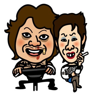 日本エレキテル連合のLINEスタンプ「ケンとクミ」