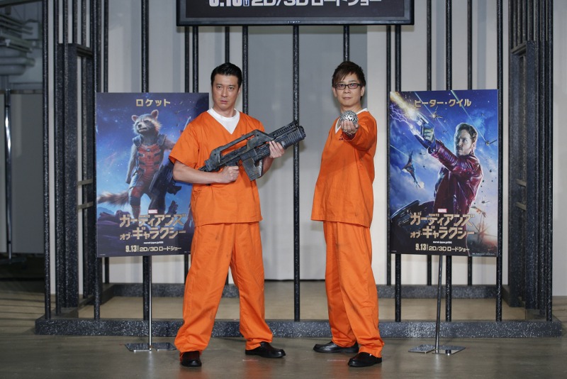 （左から）加藤浩次、山寺宏一。(c)2014 Marvel. All Rights Reserved.　
