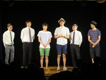 「第6回新ネタ会議」レギュラーのラバーガール、THE GEESE、ジンカーズ（右から）。