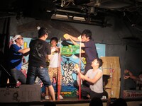 1回戦第1試合、40代チーム対30代後半チーム。