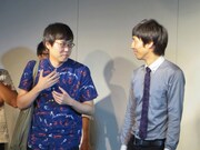 無事に富士山の水を汲んで帰ってきた元ピテカントロプスの中村（左）。