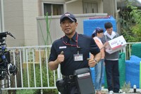 CM撮影の様子。