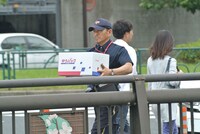 CM撮影の様子。