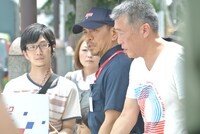 CM撮影の様子。