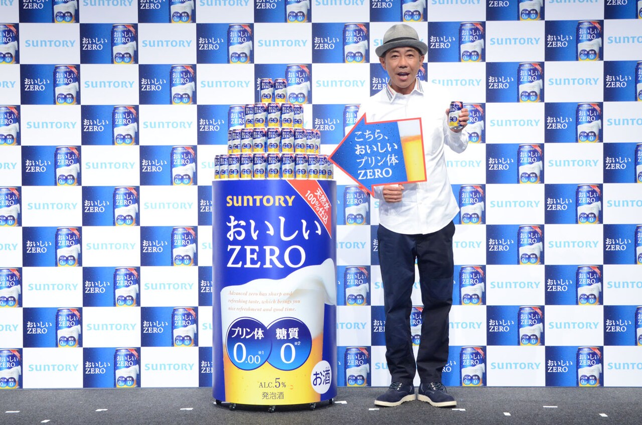「『おいしいZERO』記者発表会」に出席した木梨憲武。