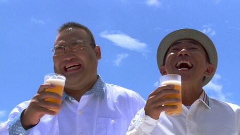 CM撮影中の様子。