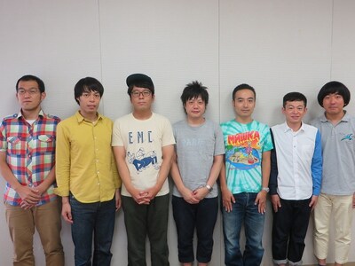 上田誠、石田剛太、角田貴志、かもめんたる、永野宗典、本多力（左から）。