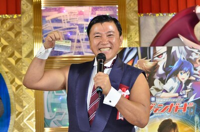 「ブシロード副社長就任発表会」に出演したスギちゃん。(c)劇場版ヴァンガード製作委員会