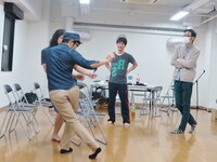 鈴木＆中岡の名場面練習風景。