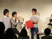 キングオブコント準決勝に落ちてキャラ変更を目論むザンゼンジ三福（左から2番目）。