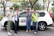 新番組「ポンコツ&さまぁ~ず」に出演する(左から)アンジャッシュ児嶋、狩野英孝、さまぁ~ず。(c)テレビ東京