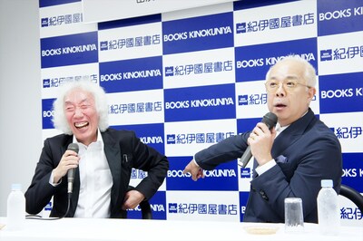 書籍「高平哲郎スラップスティック選集」の創刊記念トークイベントに出演した（左から）高平哲郎、小堺一機。