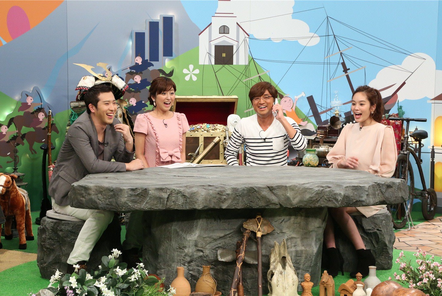 「初めて◯◯やってみた」のワンシーン。(c)テレビ朝日