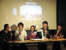 最初のブロックに出場したキングオブコメディ高橋、麒麟・川島、こやつタイム、THE GEESE高佐（右から4人）とバッファロー吾郎A（左）。