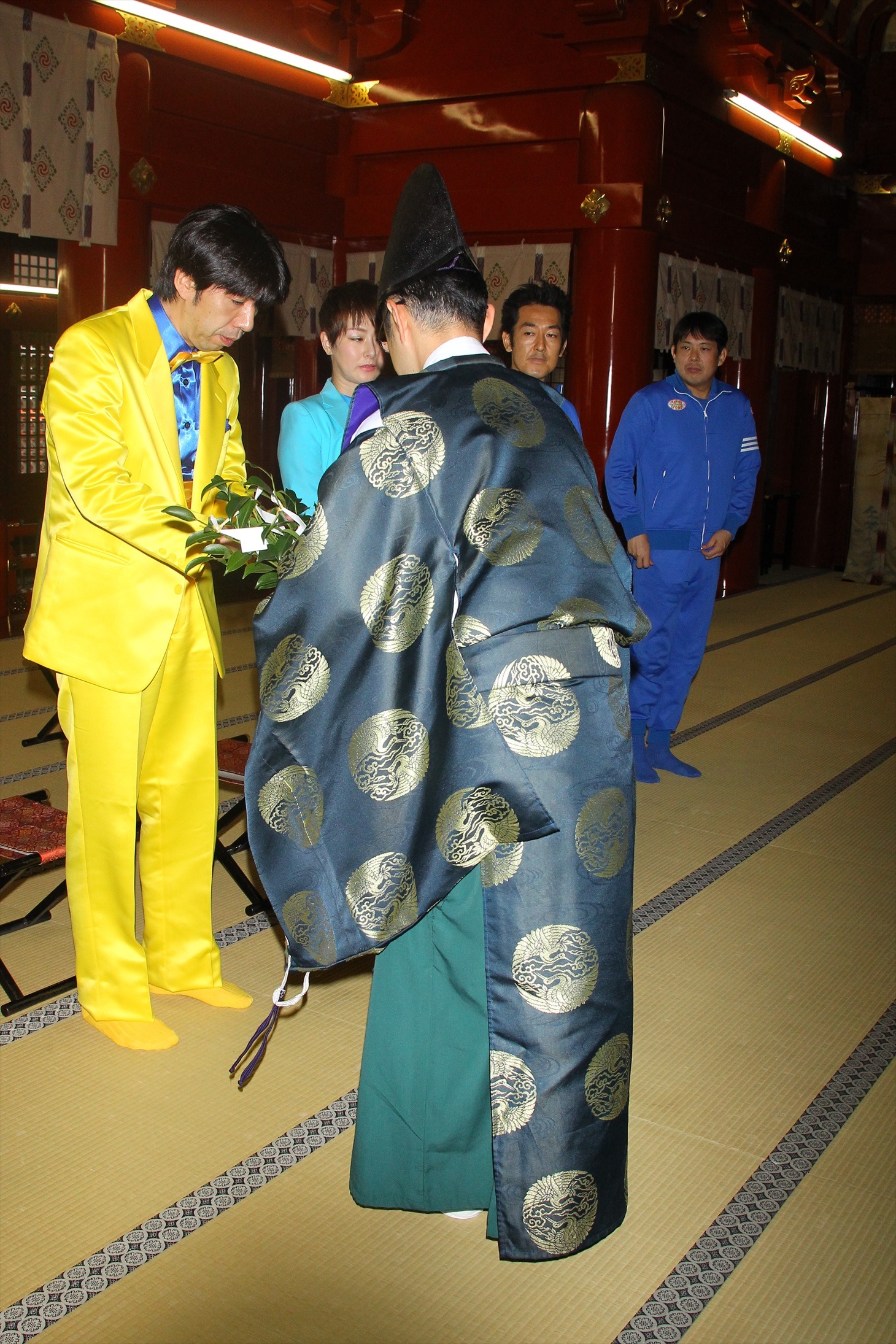 祈祷の様子。