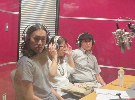 裏副音声収録前の五明一家。