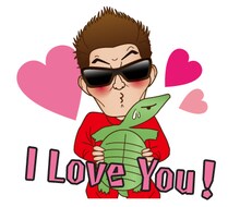 電撃ネットワークのLINEスタンプの一例。