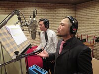 収録中のクマムシ。