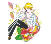 「流れ星」LINEクリエイターズスタンプのうちの1種。