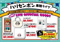 ハリセンボン単独ライブ「女の武器は使わない～だけど一緒にいてほしい～」オリジナルグッズフライヤー。