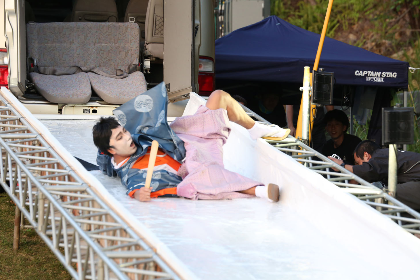 DVD「とんねるずのみなさんのおかげでした 全落・水落オープン」のワンシーン。(c)2014 フジテレビ