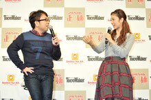 （左から）キャイ～ン天野、小倉優子。