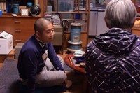 CM撮影中の様子。