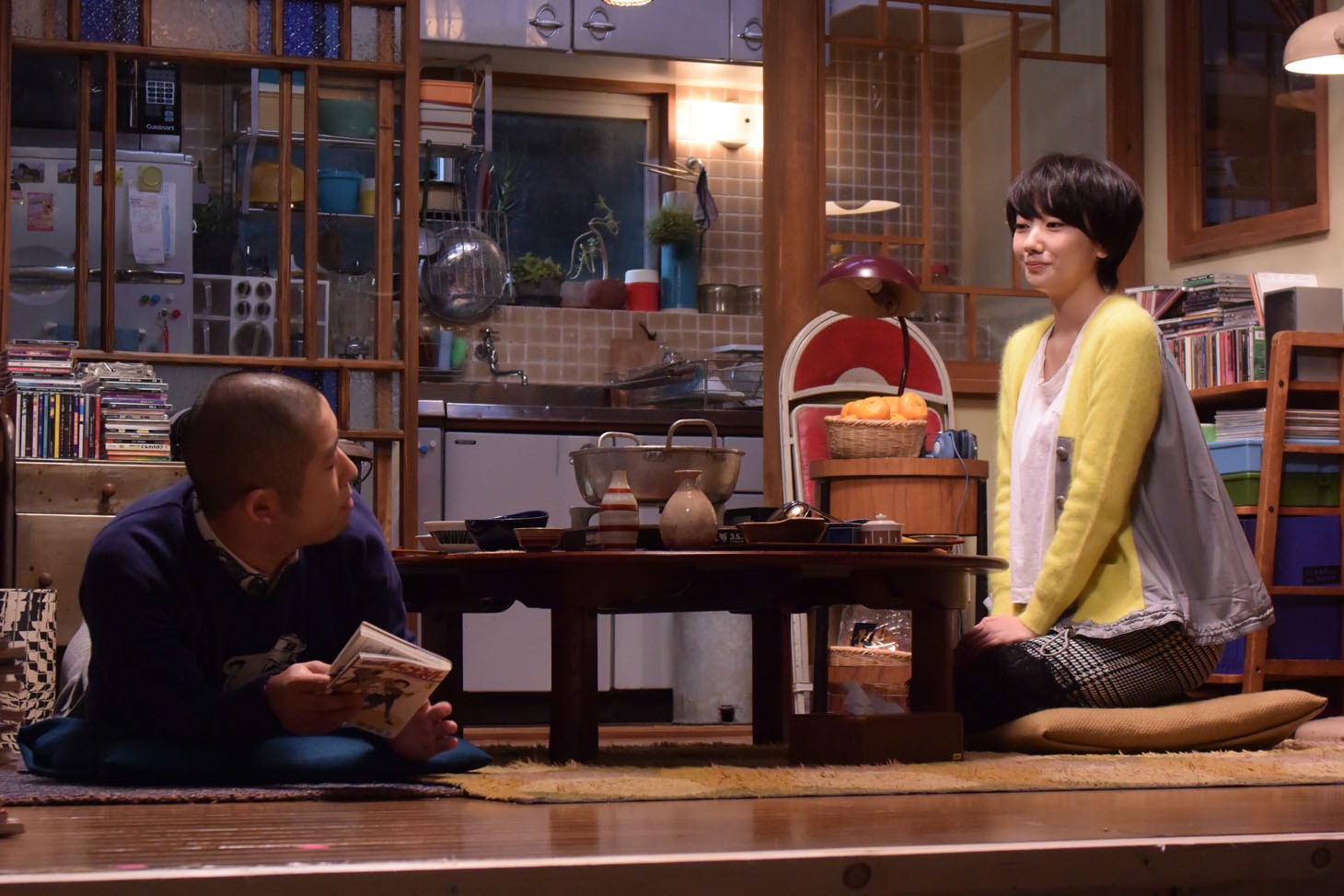 CM撮影中の様子。