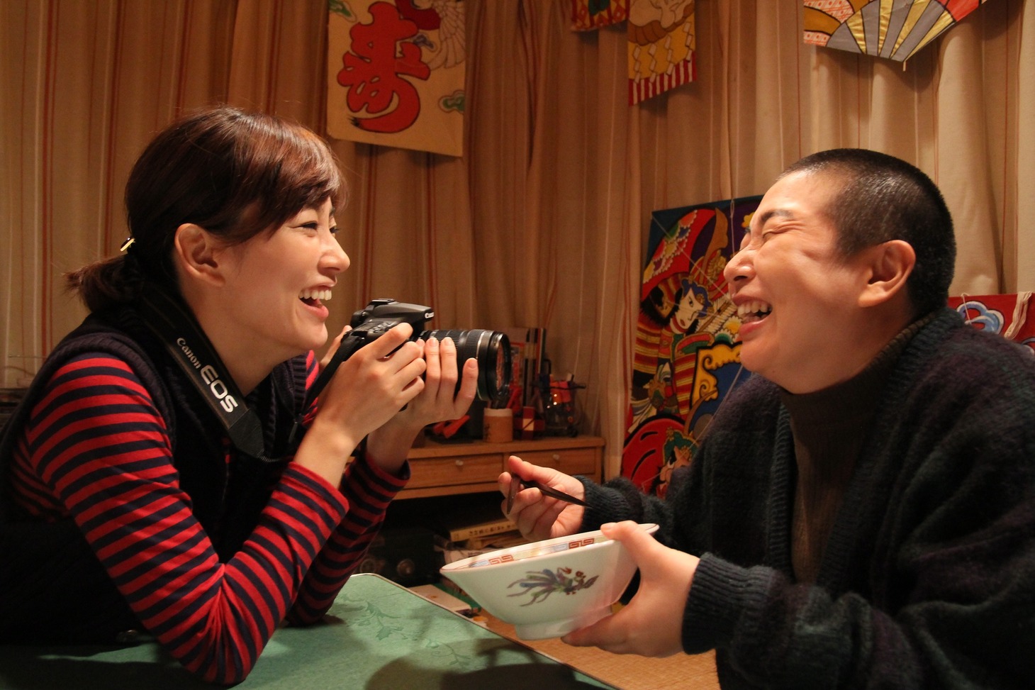 映画「福福荘の福ちゃん」のワンシーン。