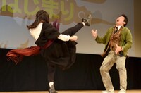 （左から）武田梨奈とオテンキ江波戸。