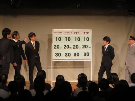 実況する種類とポイントが書かれたボード。