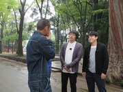 千鳥に疑いの目を向ける犬の心。