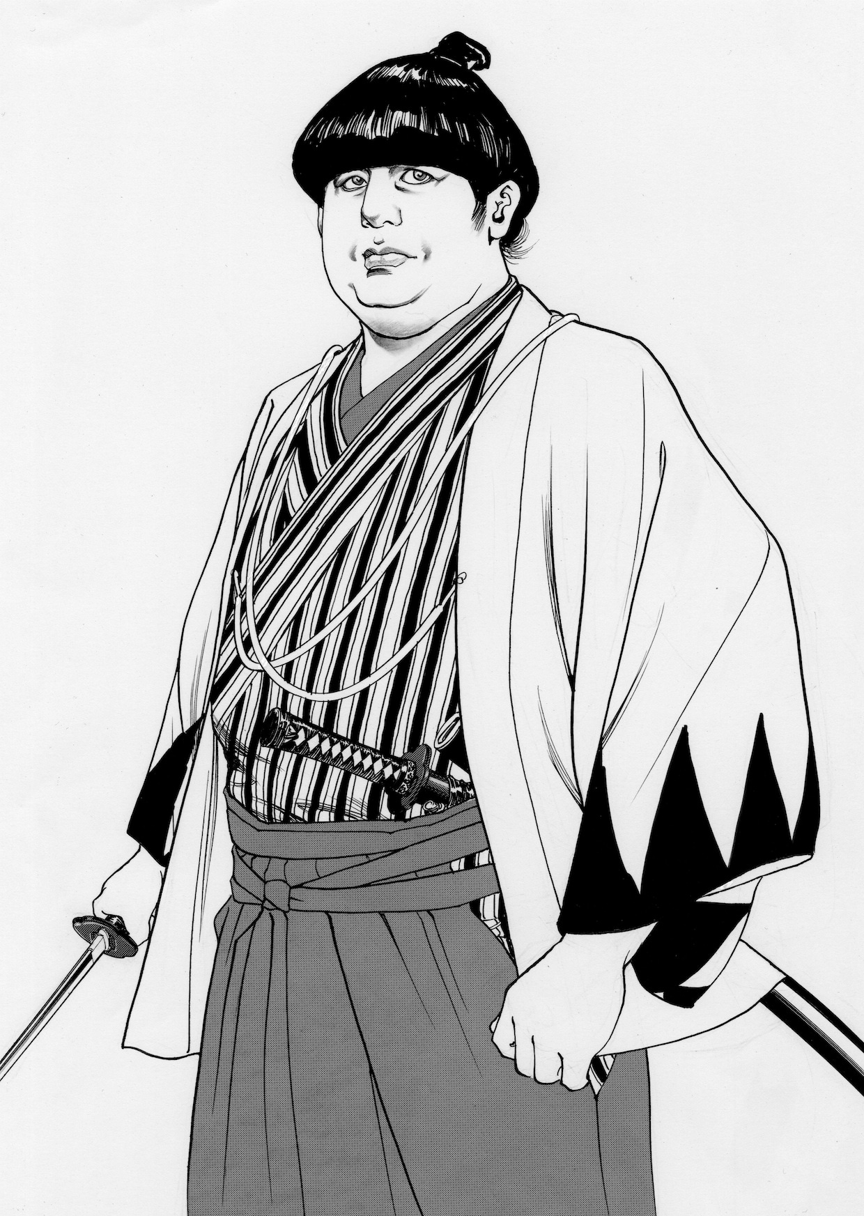 マンガ版「新選組オブ・ザ・デッド」にて、マンガ家・叶精作が描く屑山下衆太郎。(c)新選組オブ・ザ・デッド製作委員会