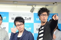 変身後のNON STYLE井上とパンサー尾形（左から）。